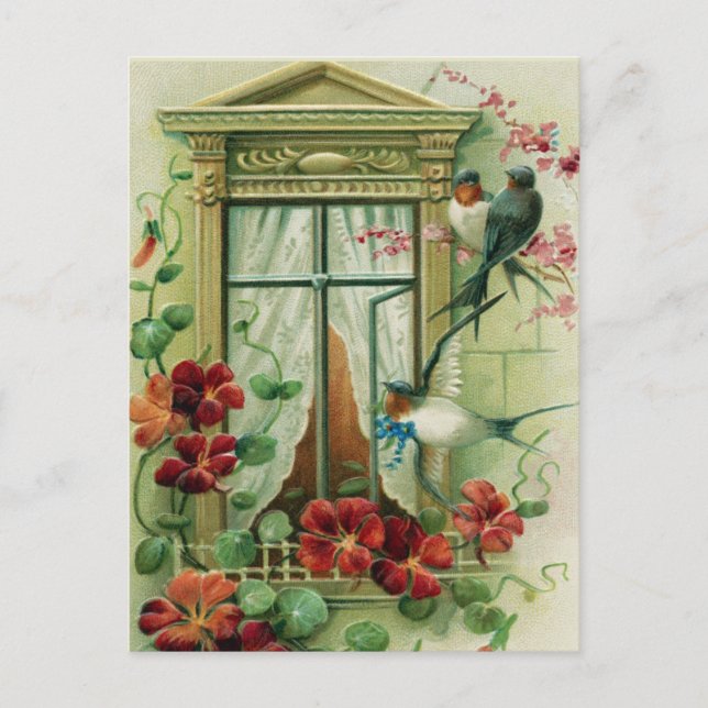 Tarjeta postal de cumpleaños de época (Anverso)