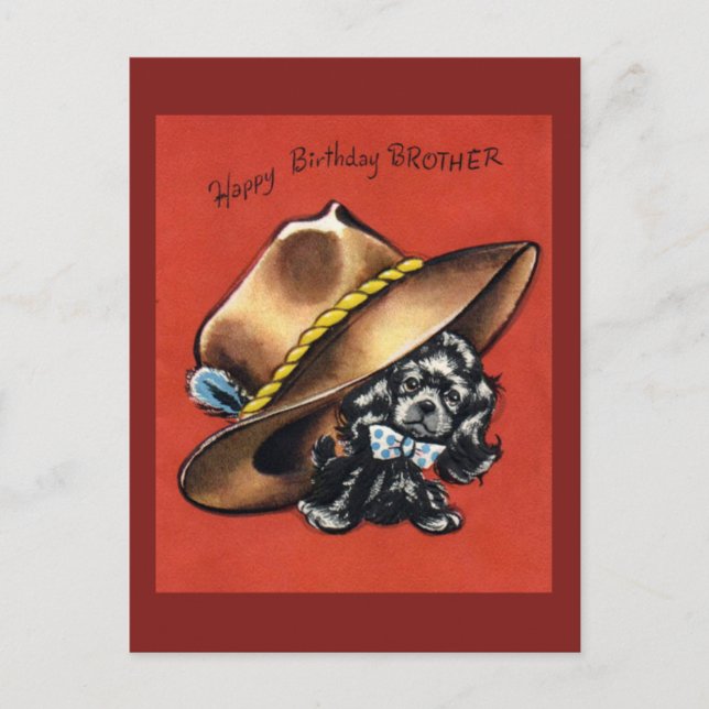 Tarjeta postal de cumpleaños de época (Anverso)