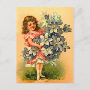 Tarjeta postal de cumpleaños de época
