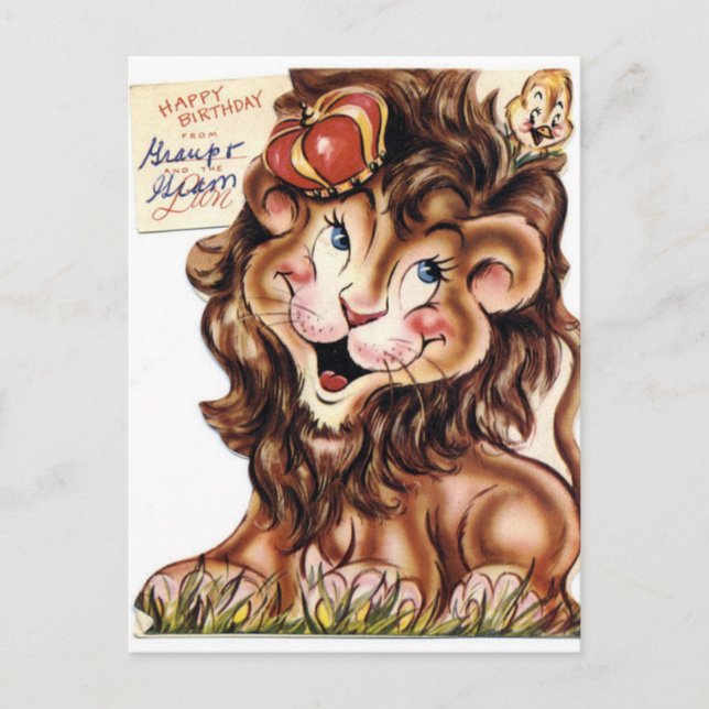 Tarjeta postal de cumpleaños de época (Anverso)