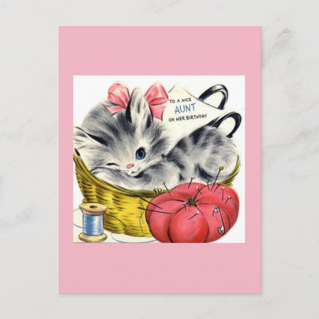 Tarjeta postal de cumpleaños de época (Anverso)