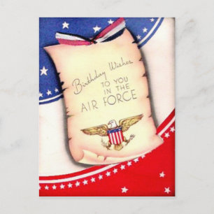 Tarjeta postal de cumpleaños de la Fuerza Aérea Mi