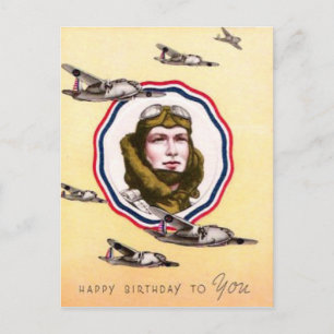 Tarjeta postal de cumpleaños de la Fuerza Aérea Mi