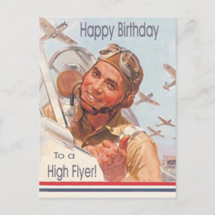 Tarjeta postal de cumpleaños de la Fuerza Aérea Mi