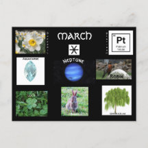 Tarjeta postal de cumpleaños de March Pisces