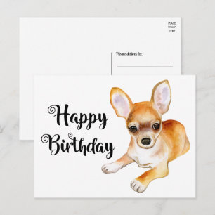 Tarjeta Postal de Cumpleaños Divertida de Cachorro