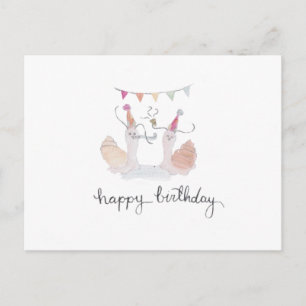 Tarjeta postal de cumpleaños feliz