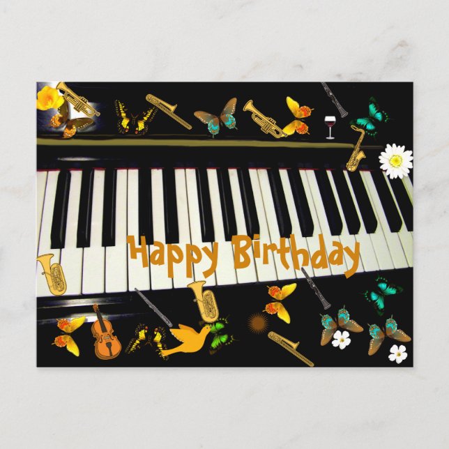 Tarjeta postal de cumpleaños feliz (Anverso)