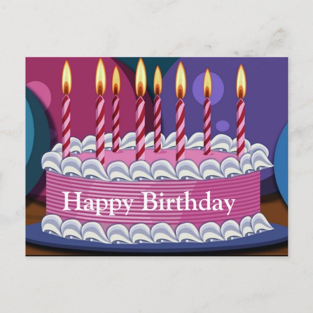 Tarjeta postal de cumpleaños feliz (Anverso)