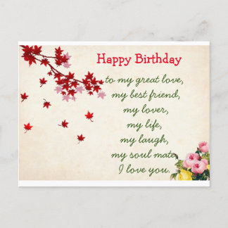 Tarjeta postal de cumpleaños feliz