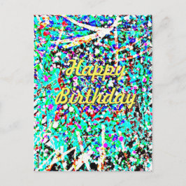 Tarjeta postal de cumpleaños feliz