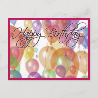 Tarjeta postal de cumpleaños feliz