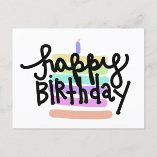 Tarjeta postal de cumpleaños feliz