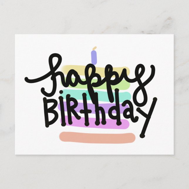 Tarjeta postal de cumpleaños feliz (Anverso)