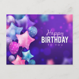 Tarjeta postal de cumpleaños feliz