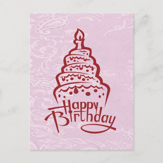 Tarjeta postal de cumpleaños feliz (Anverso)