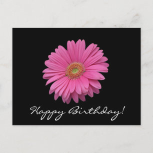 Tarjeta postal de cumpleaños feliz de Gerbera Dais