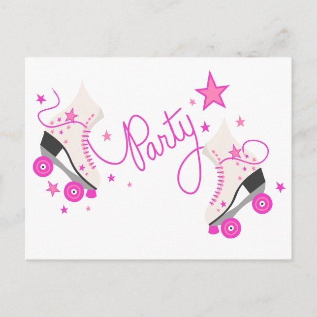 Tarjeta postal de cumpleaños para patinaje sobre p (Anverso)
