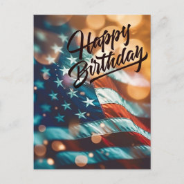 Tarjeta postal de cumpleaños patriótico