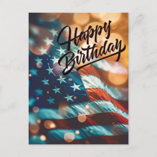 Tarjeta postal de cumpleaños patriótico