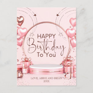 Tarjeta postal de cumpleaños personalizada Celebra