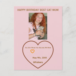 Tarjeta postal de cumpleaños personalizada con fot