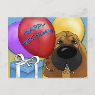 Tarjeta postal de cumpleaños sangrienta
