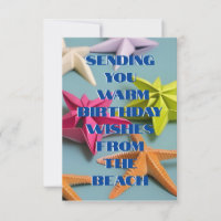 Tarjeta postal de cumpleaños Starfish
