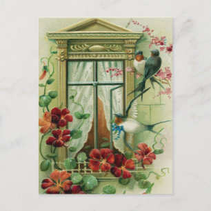 Tarjeta postal de cumpleaños vintage