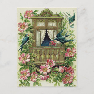 Tarjeta postal de cumpleaños vintage