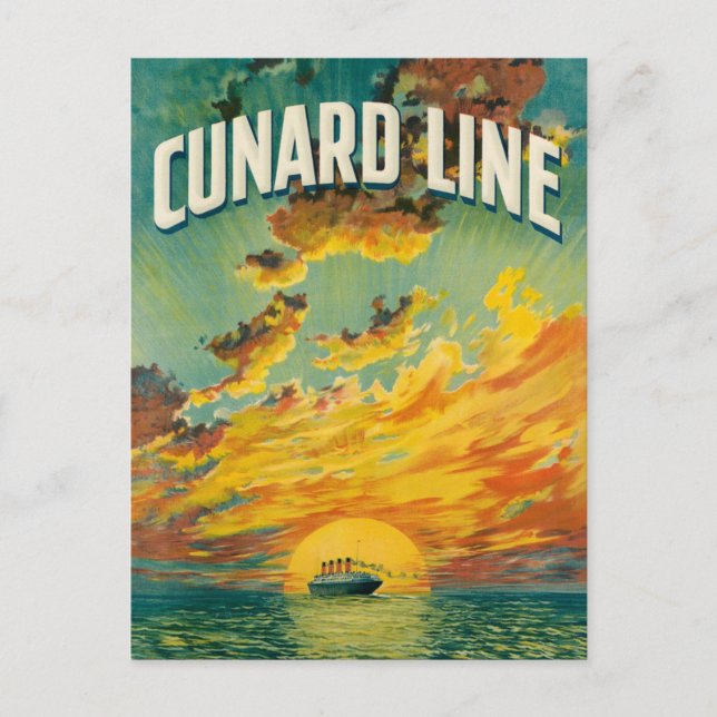 TARJETA POSTAL DE CUNARD OCEAN LINER EUROPE (Anverso)