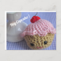 Tarjeta postal de cupcake Kawaii