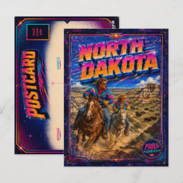 Tarjeta postal de Dakota del Norte de los años 80