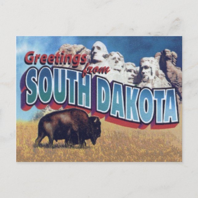 Tarjeta postal de Dakota del Sur (Anverso)