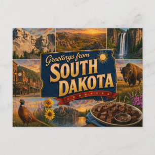 Tarjeta postal de Dakota del Sur