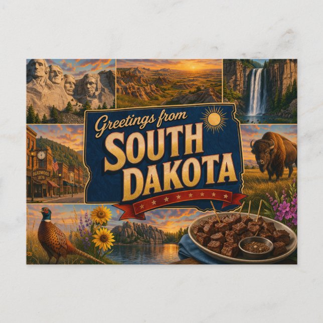 Tarjeta postal de Dakota del Sur (Anverso)