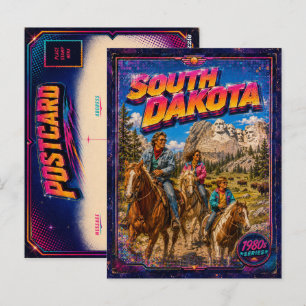Tarjeta postal de Dakota del Sur de los años 80 Re