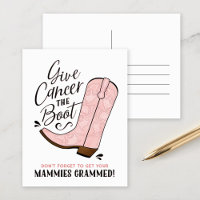 Tarjeta postal de 'Dale la bota al cáncer'