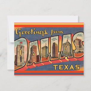 Tarjeta postal de Dallas Texas