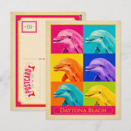Tarjeta postal de Daytona Beach Florida delfín vin