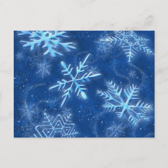 Tarjeta postal de Dejad que nieve (Anverso)