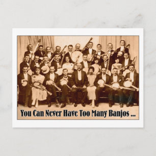 Tarjeta postal de demasiados banjos