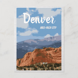 Tarjeta postal de Denver Colorado Mile-High City