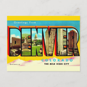 Tarjeta postal de Denver Mile High City