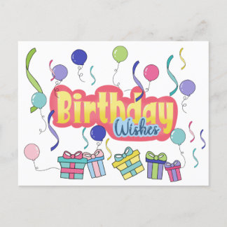 Tarjeta postal de deseos de cumpleaños