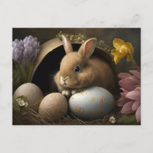 Tarjeta postal de deseos de Feliz Pascua