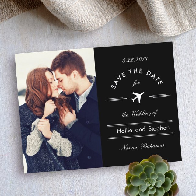 Tarjeta postal de destino de avión la fecha (Subido por el creador)