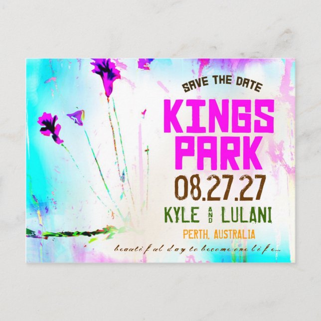 Tarjeta postal de destino de KINGS PARK (Anverso)