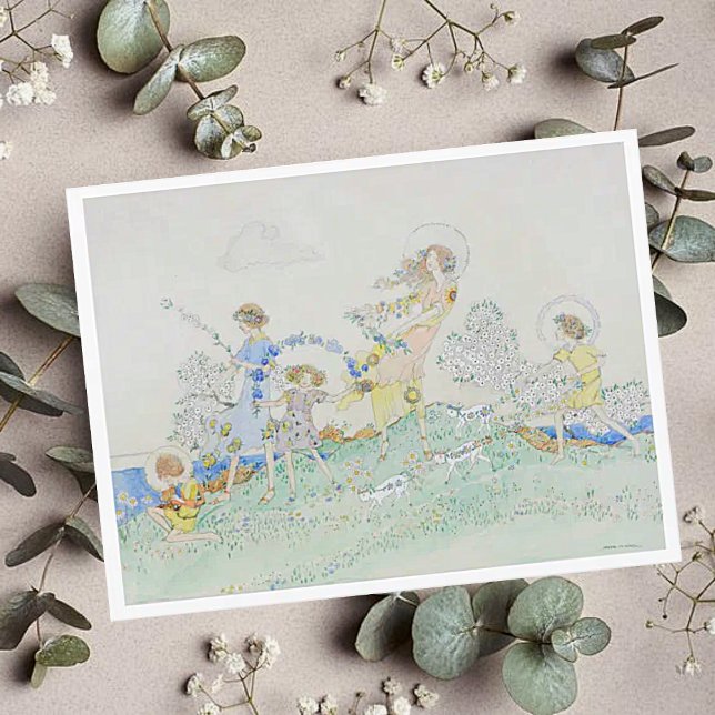 Tarjeta postal de día de verano de Jessie M. King (Subido por el creador)