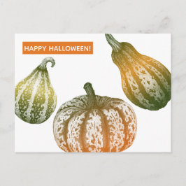 Tarjeta postal de dibujo de calabazas de otoño